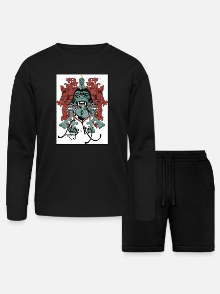 Mon-Key Revenge - Bella + Canvas Unisex Sweatshirt & Short Set - black