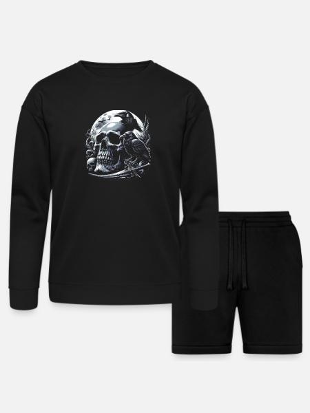 Moonlit Requiem - Bella + Canvas Unisex Sweatshirt & Short Set - black