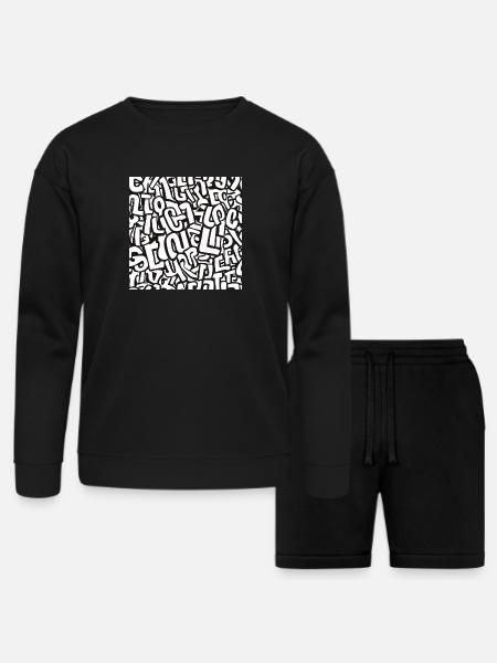 LOL Minimal - Bella + Canvas Unisex Sweatshirt & Short Set - black