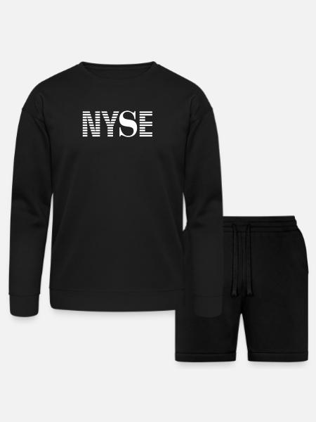 Nyse New York Stock Exchange - Bella + Canvas Unisex Sweatshirt & Short Set - black