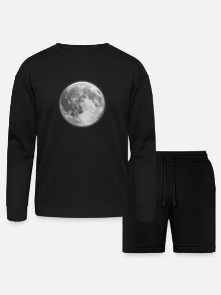 Lune - Ensemble Molleton & short Bella + Canvas Unisexe - noir