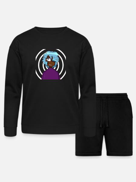 Contrast - Bella + Canvas Unisex Sweatshirt & Short Set - black