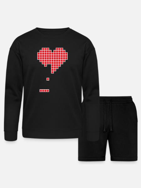 Broken heart - Bella + Canvas Unisex Sweatshirt & Short Set - black