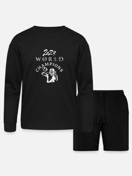 2023 world champions - Bella + Canvas Unisex Sweatshirt & Short Set - black