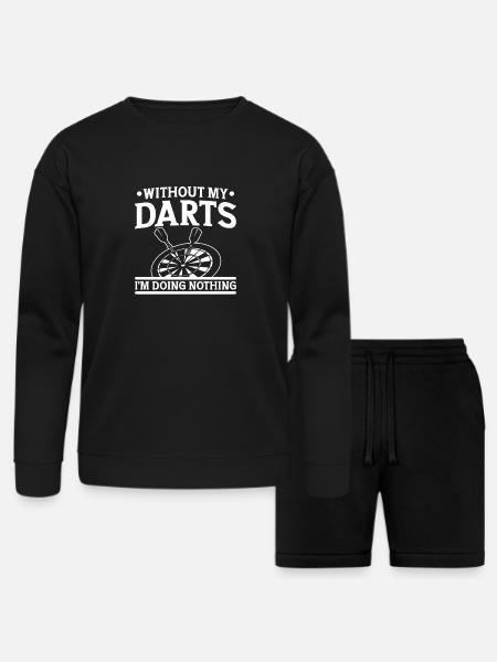 Darts Dart Player - Bella + Canvas Unisex Sweatshirt & Short Set - black