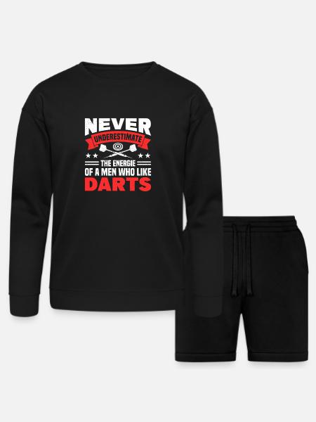 Darts Dart Player - Bella + Canvas Unisex Sweatshirt & Short Set - black