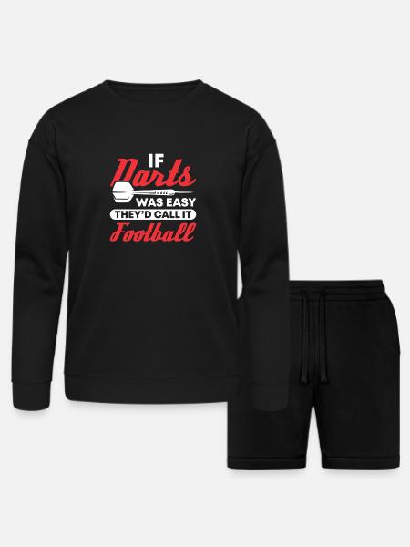 Darts Dart Player - Bella + Canvas Unisex Sweatshirt & Short Set - black
