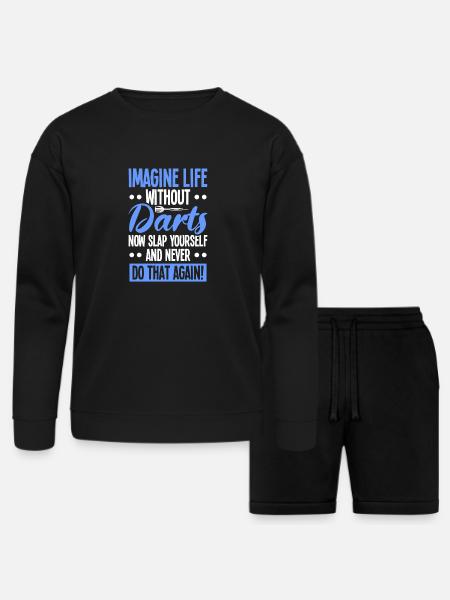 Darts Dart Player - Bella + Canvas Unisex Sweatshirt & Short Set - black