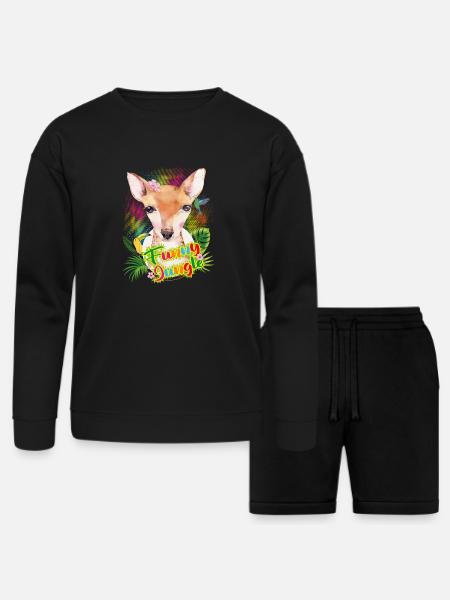 Funny Jungle - Bella + Canvas Unisex Sweatshirt & Short Set - black