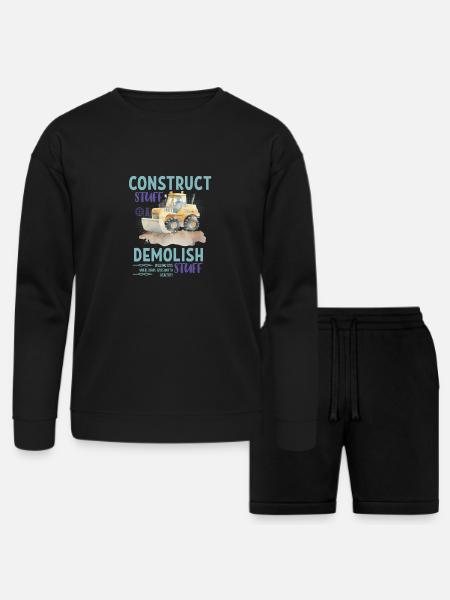 Engineers and Architects - Bella + Canvas Unisex Sweatshirt & Short Set - black