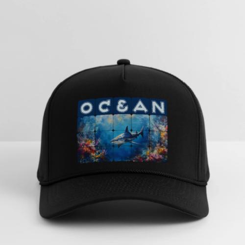 Ocean: Synthwave Shark - Rope Cap