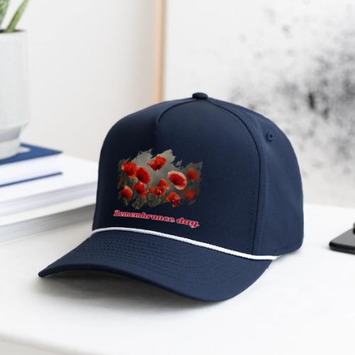 Remembrance Day with poppies - Rope Cap