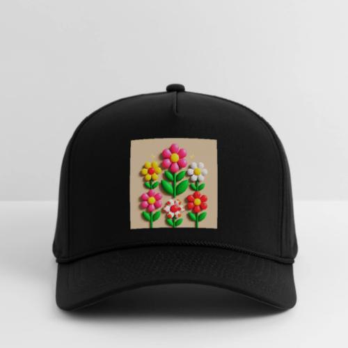 3D Flowers and Butterflies in Amber, Floral Design - Rope Cap