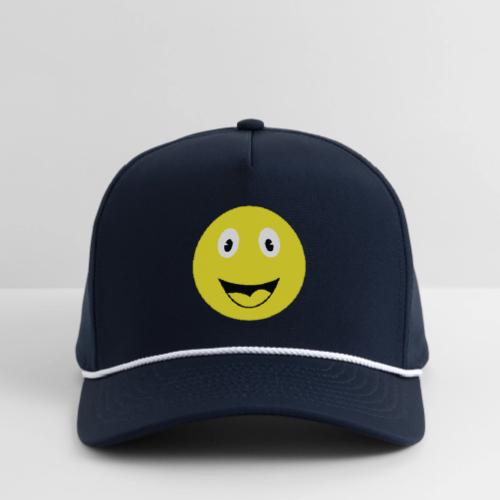 Yellow Happy Face Print - Rope Cap