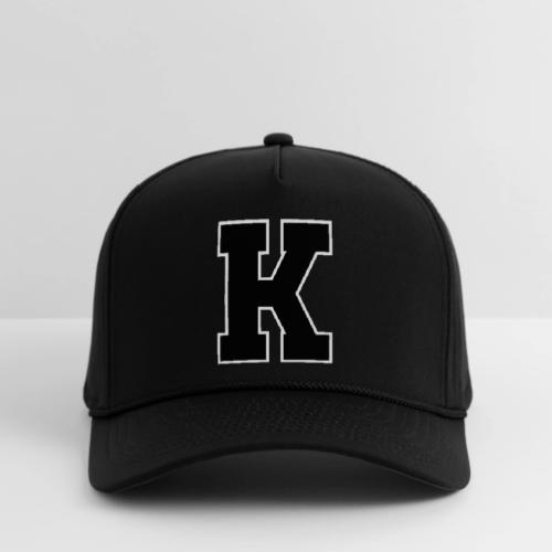 Varsity Letter K Collegiate Font Design - Rope Cap