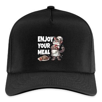 Enjoy Your Meal Funny Cat Cook - Rope Cap - black/black - Front
