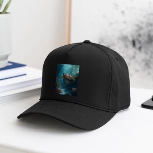 Sea Turtle Coral Reef Design - Rope Cap