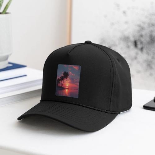 Tropical Sunset Ocean Reflection Design - Rope Cap