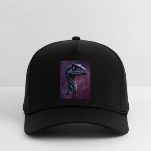 Blue Velociraptor Portrait Design - Rope Cap