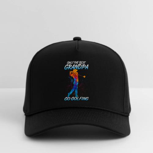 Best Grandpa Golf Gift - Colorful Watercolor Tee - Rope Cap