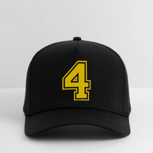 Number 4 in a classic athletic collegiate font - Rope Cap