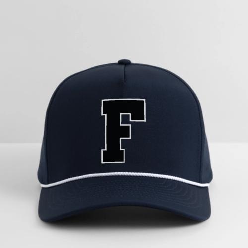 Varsity Letter F Athletic Monogram - Rope Cap