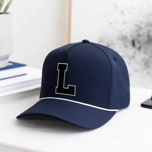 Varsity Letter L Athletic Monogram - Rope Cap