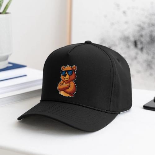 Cool Bear Sunglasses Cartoon Design - Rope Cap