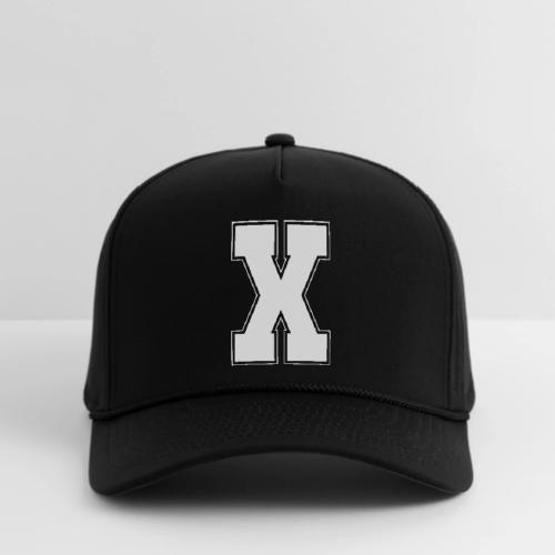 White Letter X – Varsity Alphabet Monogram - Rope Cap