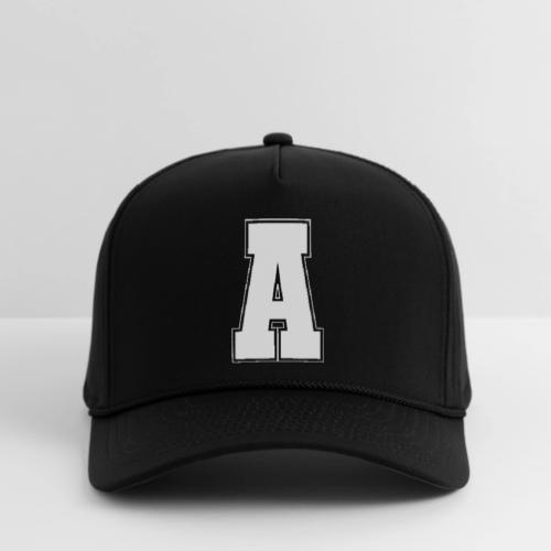 White Letter A – Varsity Alphabet Monogram - Rope Cap