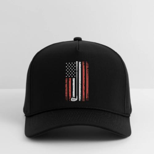 Patriotic Golf T-Shirt | American Flag Golf - Rope Cap
