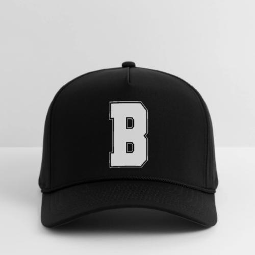 White Letter B – Varsity Alphabet Monogram - Rope Cap