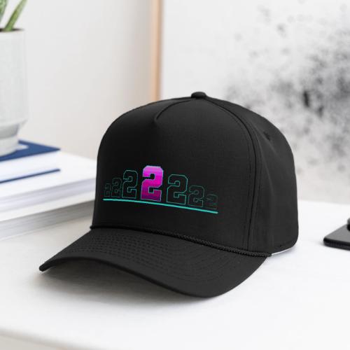Number 2 in Magenta: Varsity Font - Rope Cap