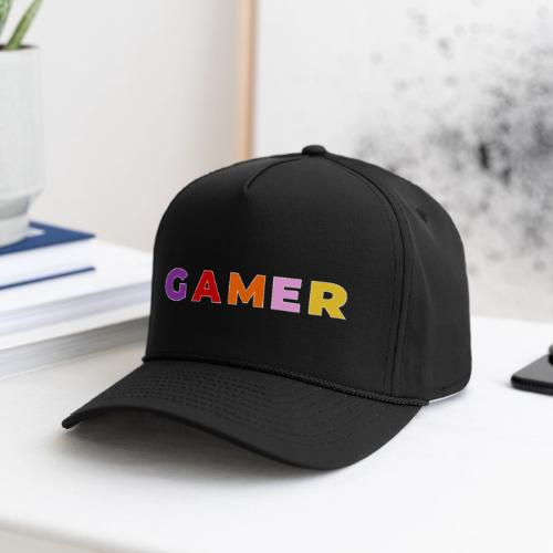 Multicolor GAMER Typography Design - Rope Cap