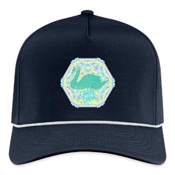 Carpe diem, latin saying - Rope Cap - navy/white - Front