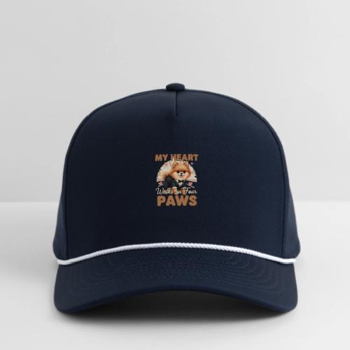 My Heart Walks on Four Paws – Pomeranian tee - Rope Cap