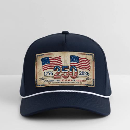USA 250th Anniversary Flags Emblem - Rope Cap