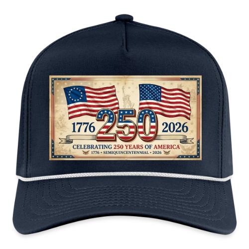 USA 250th Anniversary Flags Emblem - Rope Cap