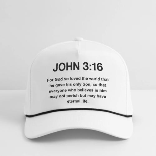 John 3:16 Christian Apparel – Bible Verse Clothing - Rope Cap