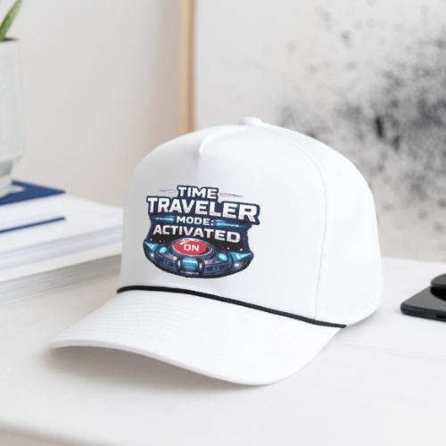Time Traveler Mode – Futuristic Neon Sci-Fi Tee - Rope Cap