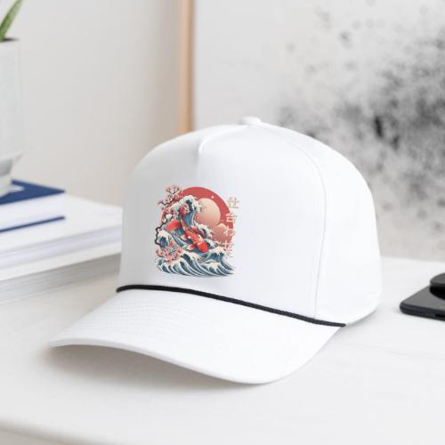Majestic Koi Fish Ukiyo-e Japanese Design - Rope Cap