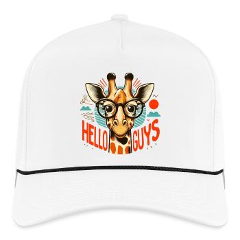 Quirky Giraffe Humor - Rope Cap - white/black - Front