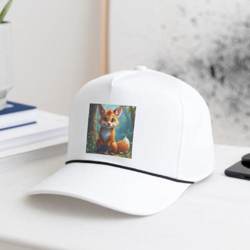 Magical fantasy fox in enchanted forest scene - Rope Cap