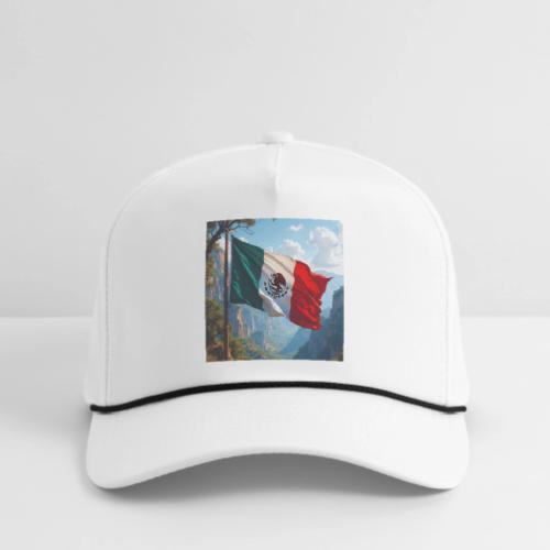 Mexican Flag in Mountain Nature Landscape - Rope Cap