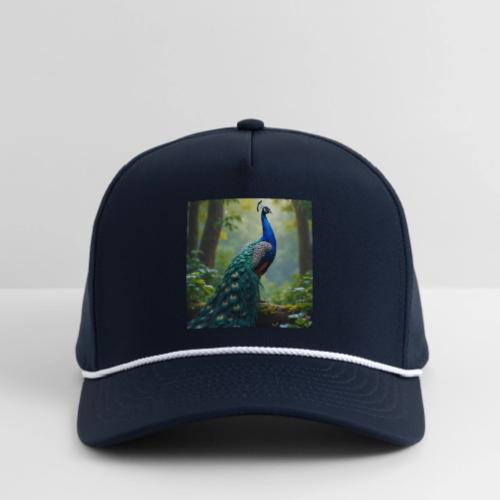 Majestic Peacock in Enchanted Forest - Rope Cap