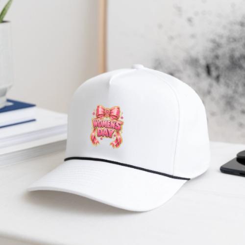 Cute Pink Bow Women’s Day Feminist Symbol - Rope Cap