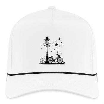 Timeless Love Under the Lamp - Rope Cap - white/black - Front