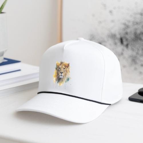 Watercolor Lion Portrait - Rope Cap