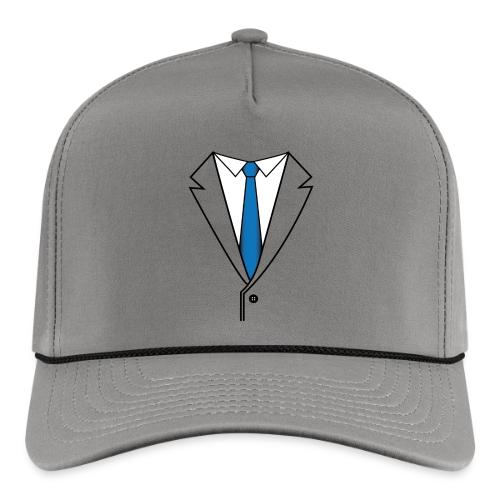 Suit with Blue Tie - Rope Cap