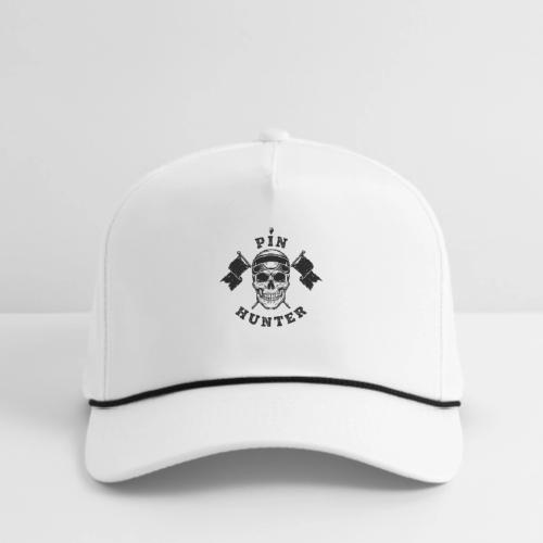 PIN HUNTER - Pro Golf Gift Tee - Skull & Flag - Rope Cap